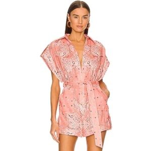 Zimmermann Pink Floral Jumpsuit